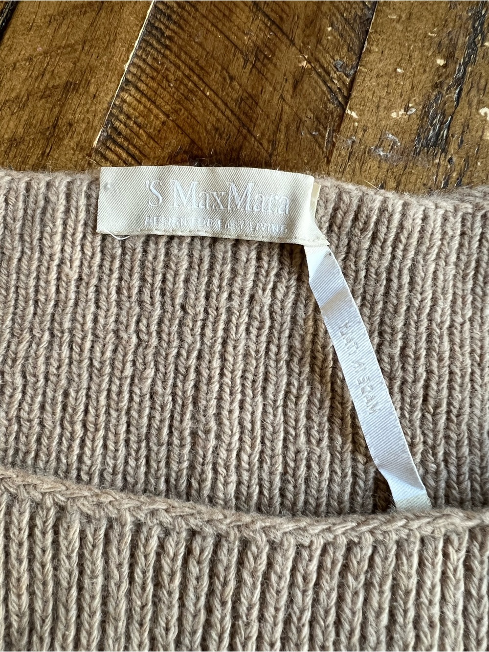 MaxMara Camel Ribbed Knit Tank Top - Picture 4 of 8